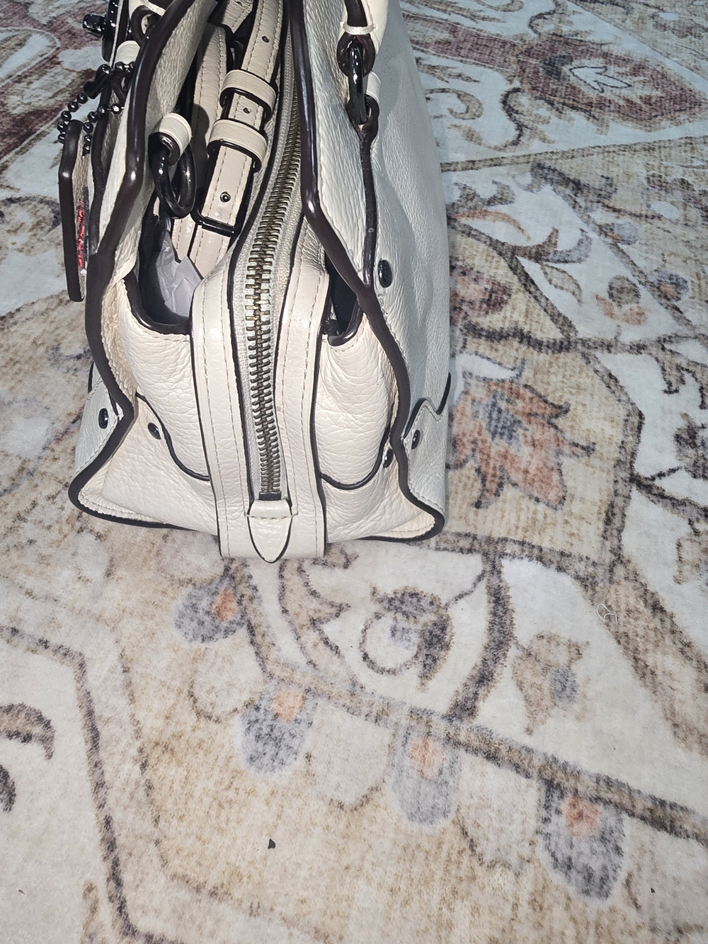 Coach 57722 Mercer 24 Leather Sachel In Chalk - Picture 11 of 11
